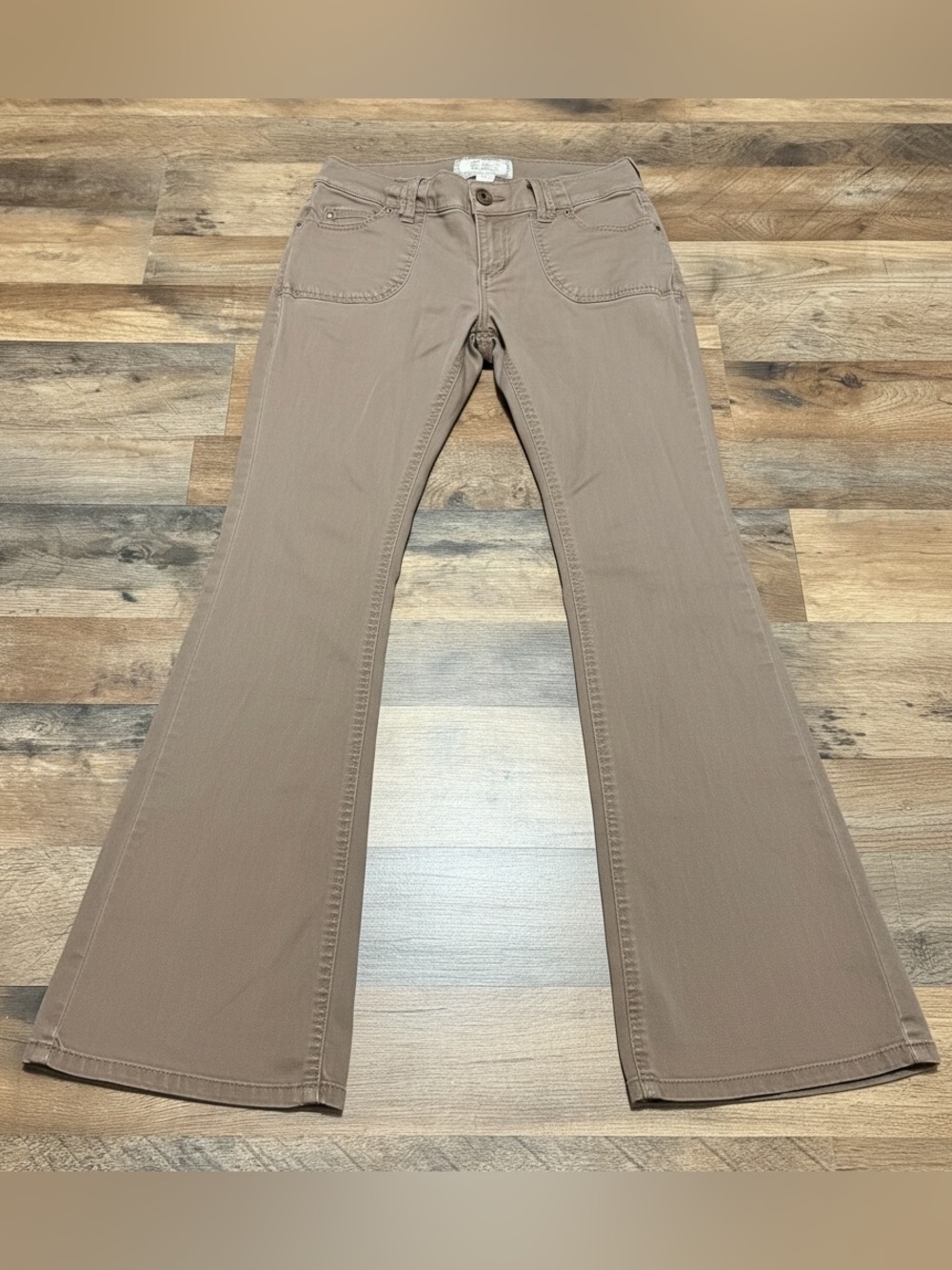 Plugg Brown Bootcut Pants Size 9 | Y2K Low Rise Flare Stretch Pants